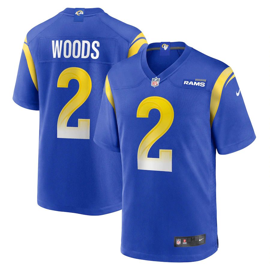 Men Los Angeles Rams #2 Robert Woods Nike Royal Player Game NFL Jersey